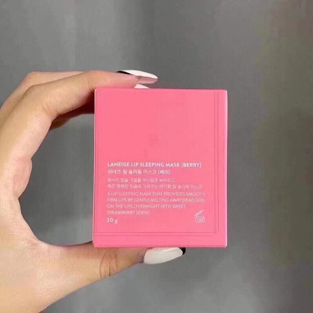 Mascarilla de noche para labios de fresa – Reparación de labios durante la noche