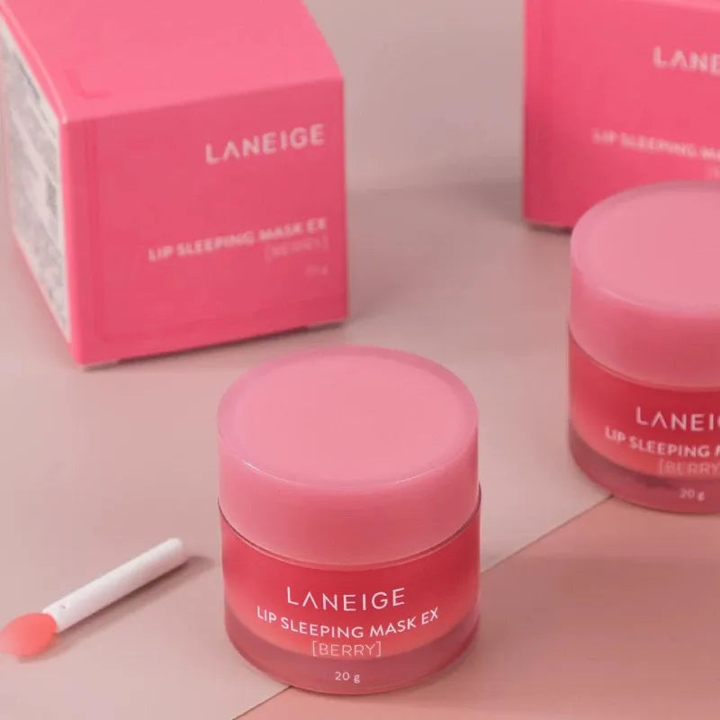 Mascarilla de noche para labios de fresa – Reparación de labios durante la noche