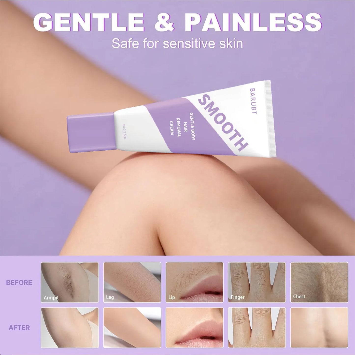 Gentle Hair Removal Cream | Face, Body & Sensitive Areas