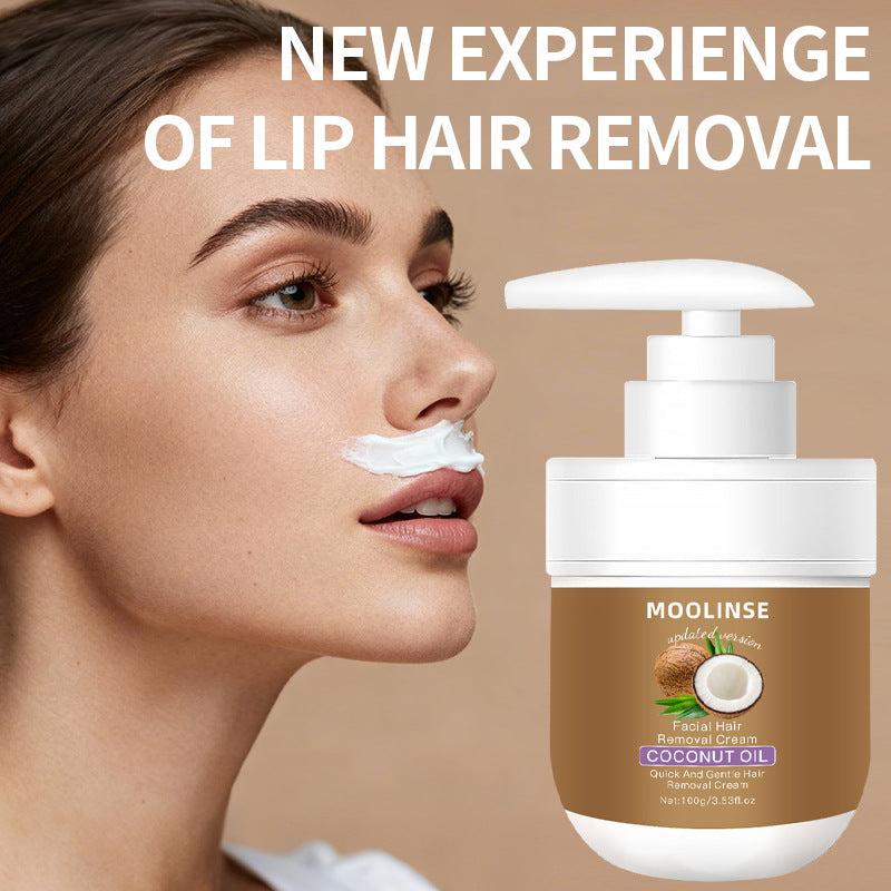 Coconut Oil Hair Removal Cream for Face & Body