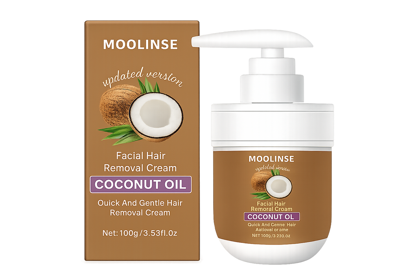 Coconut Oil Hair Removal Cream for Face & Body