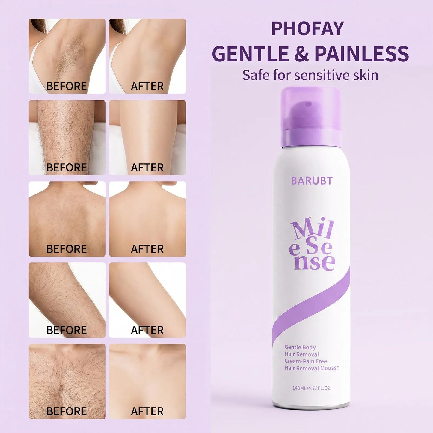 Gentle Hair Removal Cream | Face, Body & Sensitive Areas